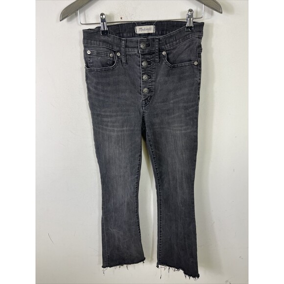 Madewell Size 27 Cali Demi-Boot Jeans in Bellspring Wash Button-Front Edition - Picture 1 of 4